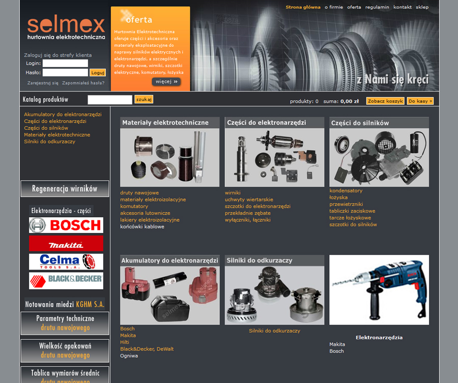  metalowy Sklepy internetowe  - Hurtownia Elektrotechniczna SELMEX