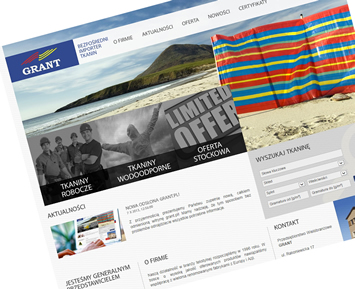 Strona www dla firmy Grant (Poznań)