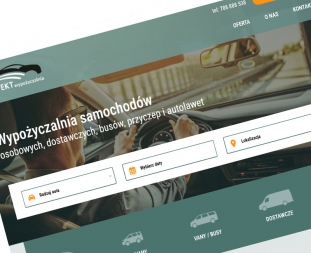 Strona internetowa dla Wypożyczalni Samochodów Perfekt-Rent